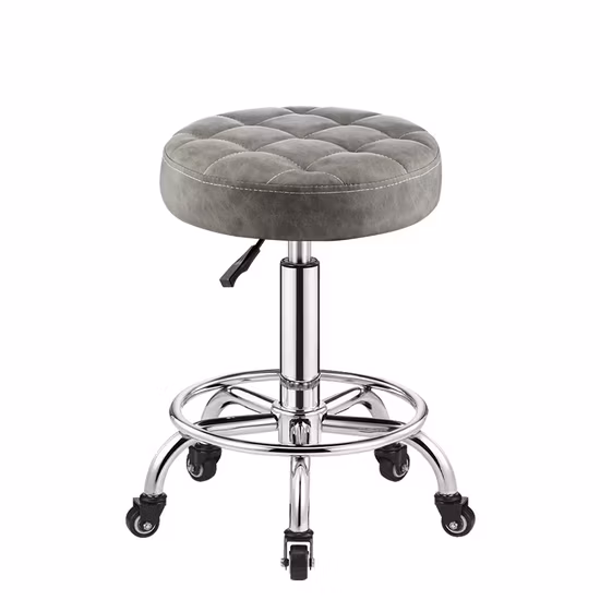 Adjustable Swivel Beauty Salon Massage Hairdresser with Wheels Styling Pedicure Training Bar Stool Chair Dining Chair