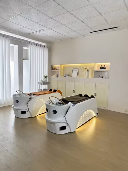 Factory Salon Furniture PU Leather Black Hair Washing Shampoo Chair & Bed